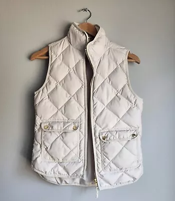 J. Crew Womens Excursion Quilted Down Vest Gray Size PXS • $28