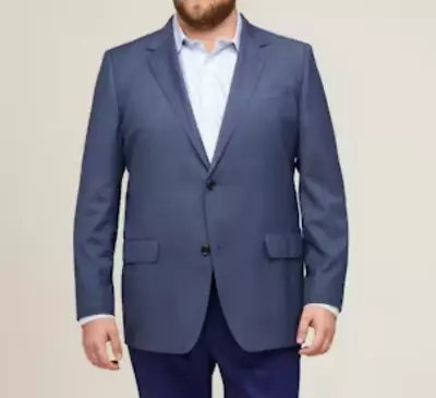 NEW 2023 COLE HAAN Steel Blue Sport Coat Suit Blazer 56R Wool • $39.99