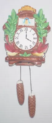 Vintage Bird Mini Cuckoo Clock Porcelain Ceramic Wall Pocket Vase Made In Japan • $19.95