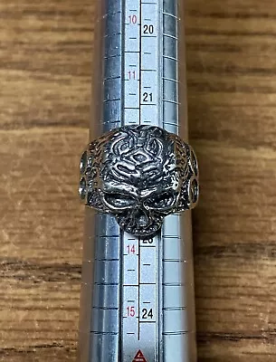 Vintage Men’s Heavy Sterling Silver Death Head Skull Statement Ring 12.75 15.6g • $35