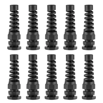 10pcs PG9 Cable Gland 4-8mm Wire Hole Waterproof Nylon Joint Adjustable Locknut • $16.83