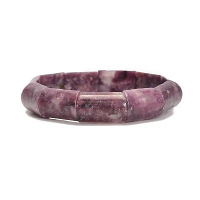 $14.99 • Buy Lepidolite Double Drill Bracelet Size 13x20mm 7.5'' Length