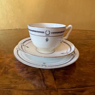 Vintage Paragon Black & White Print Tea Cup Trio Set • $45