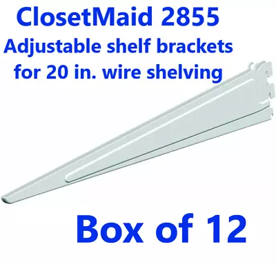 12 ClosetMaid Shelf Brackets For 20 In. Deep Wire Shelves ShelfTrack Adjustable • $124.61