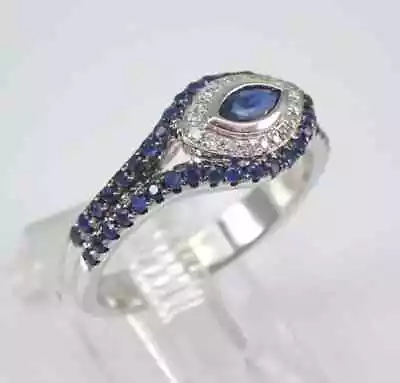 2Ct Marquise Cut Lab Created Sapphire Women's Wedding Ring 14K White Gold Plated • $77.99