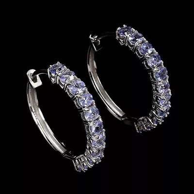 Oval Blue Tanzanite 4x3mm Gemstone 925 Sterling Silver Jewelry Earrings • $1.25