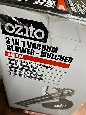 Ozito 3in1 Vacuum Blower-Mulcher 2400 W  BLV2401 Brand New Unpacked GPA110221 • $69.99