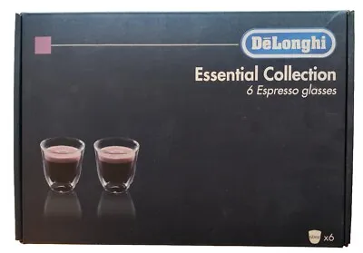 DeLonghi Collection Double Walled Cappuccino Glasses Set Of 6x - 60ml Coffee Cup • £30