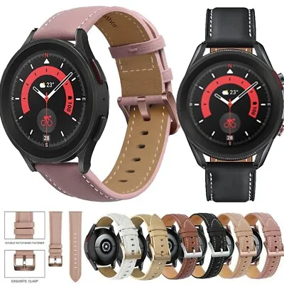 Official Leather Strap For Samsung Galaxy Watch 5/5 Pro 4/4 Classic Wrist Band • $14.03