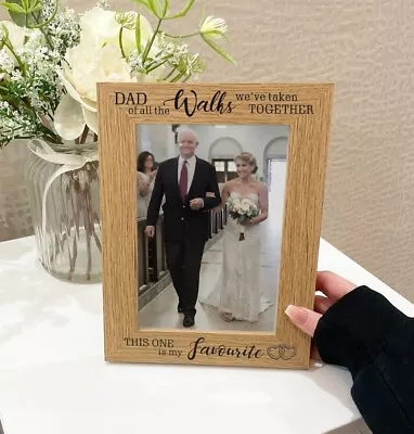 Father Of The Bride Gift 5x7 Photo Frame Engraved Gift From Bride Wedding Favour • £10.95