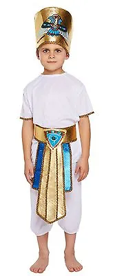 £7.99 • Buy Boys Egyptian King Pharaoh Tutankhamun Kids Fancy Dress Outfit Costume 4-12 Year