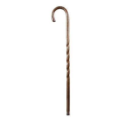 Brazos Twisted Brown Oak Wood Round Handle Cane 37 Inch Height • $38.21