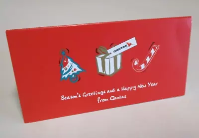 Qantas Airways Christmas Card - Small Sized Greeting - Flying Kangaroo - 2000s   • $9.62