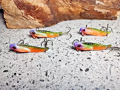 Vibrating Blade Baits 3/8 Oz Custom Paint Fishing Lures Sonar Four Bait Lot • $18.95
