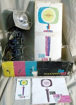 Used Vintage 1960s Sylvania “Sun Gun II” Movie Light W/ Box. Works • $10