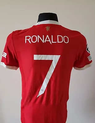 Manchester United 2021 - 2022 Home Adidas Player Issue Shirt #7 Ronaldo • $220