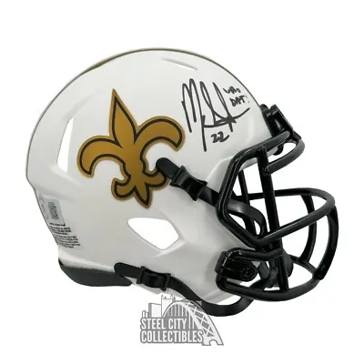 Mark Ingram Autographed Who Dat New Orleans Lunar Eclipse Mini Helmet - BAS • $109.95