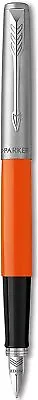 £6.99 • Buy Parker Pen Fountain Fine Nib Jotter Orange Black Ink Gift Boxed Stainless Steel