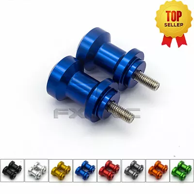 Blue Billet 10mm Swing Arm Swingarm Spools SlidersFor 87-97 YZF750 87-97 YZF1000 • $11.35