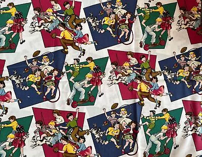 1 Yard 100% Cotton Fabric MICHAEL MILLER Kids Playing PLAYTIME-3 New OOP Rare • $25.99