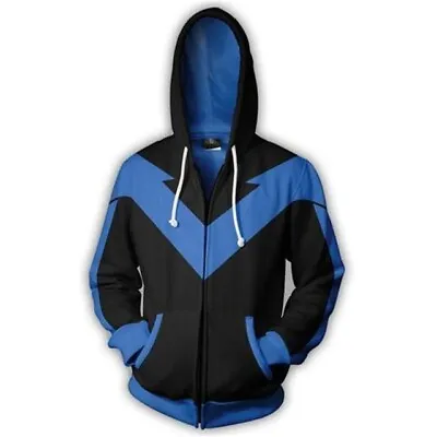 $26.99 • Buy Superhero Hoodie Nightwing Unisex Hoodie Coat Sweatshirt Cosplay Costume