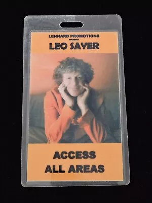 Vintage Leo Sayer Backstage Pass Personaly Used Michael Chugg Original Laminate • $15