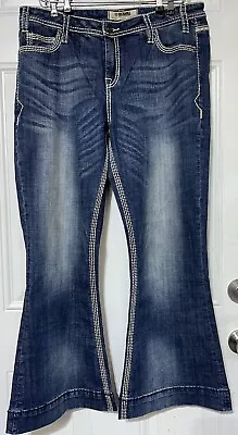 Rock & Roll Cowgirl Jeans Womens 33X30 High-Rise Trouser Blue Denim (36x29) • $22.50