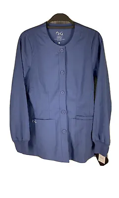 NRG Barco One Womens Scrub Jacket Ceil Blue XS Uniform Medical Nurse X Small NEW • $12