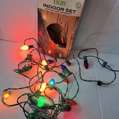 Holly Lites Vintage 70's Christmas Holiday Lights Multicolor 25 String Original  • $19.97