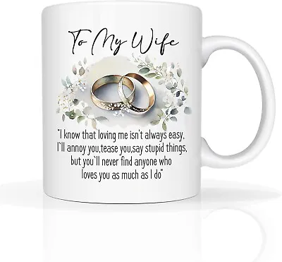 To My Wife Valentines Wedding Gifts Anniversary Xmas Couples Mug( I Know) • £9.99