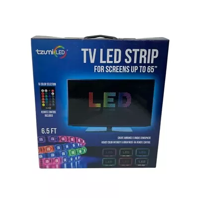 LED Light Strip With Remote & Adhesive Backing 8 Different Colors Mood Lighting • $4.95