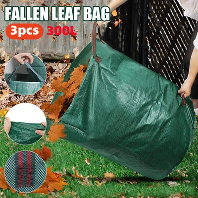 £14.79 • Buy 3 X Garden Waste Bags 300L Refuse Heavy Duty Sacks Grass Leaves Rubbish Bag