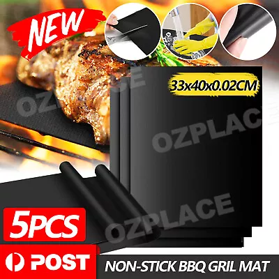 BBQ Grill Mat Oven Liners Non-stick Reusable Barbecue Grill & Baking Mats Tool • $8.95