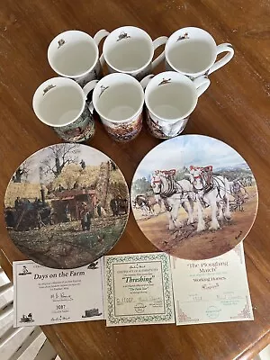 Original Collectors  Danbury Mint DAYS ON THE FARM By Michael Herring Mugs/plate • £15