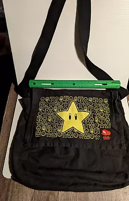 Nintendo Super Mario Club Nintendo Star Messenger/gam Bag Nice Condition Canvas • $24.99