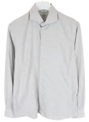 SUITSUPPLY Egyptian Cotton Slim Fit Shirt Men's 41/42 16/16 1/2 Flannel • £47.88