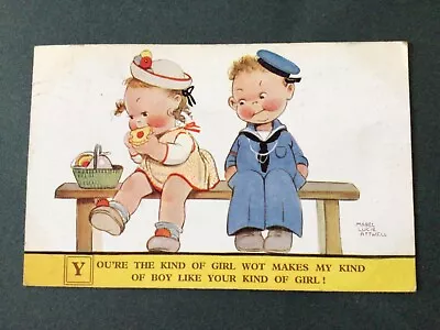 Mabel Lucie Attwell You're The Kind Of Girl... 1931 Vintage Postcard D34 • £1.50