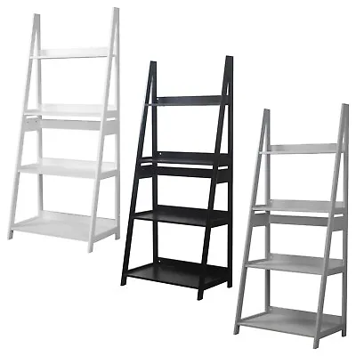 £39.99 • Buy Modena 4 Tier Wooden Ladder Storage Rack Display Stand Shelving Unit Bedroom