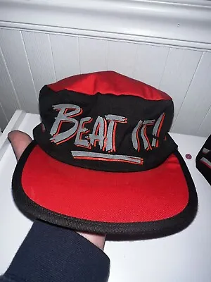 VINTAGE 1980's MICHAEL JACKSON BEAT IT PAINTERS CAP HAT PROMO TOUR • $49.99