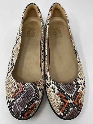 Naturalizer FLEXY Snake Print Multicolor Flats Shoes Size 9.5 • $25