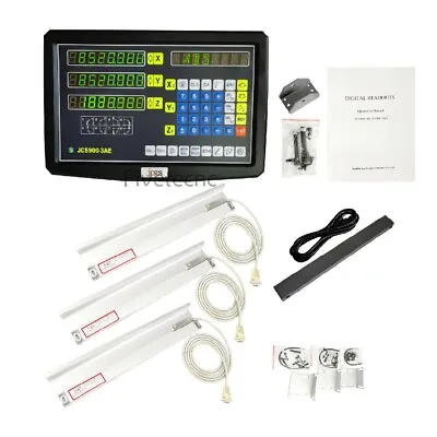 2 Axis 3 Axes Digital Readout DRO Display Plus Linear Scale Encoder Glass Ruler • $78.01