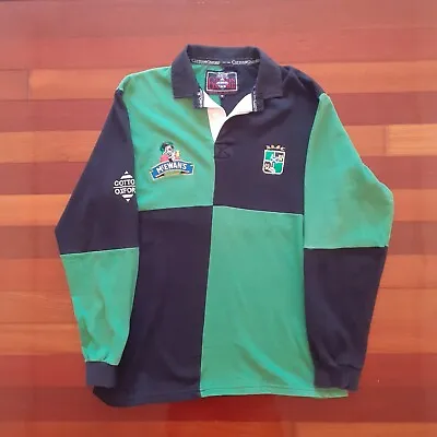 Boroughmuir Rugby Shirt 1998 1999 Cotton Oxford Jersey Top McEwans 1990s Medium • £84.99