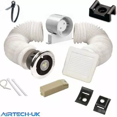 BATHROOM FAN TIMER MODEL SHOWER LIGHT KIT 100mm 4  WITH TRANSFORMER • £55.60