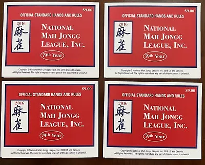 2016 National Mah Jongg League Official Hands And Rules Cards - NEVER USED! • $39