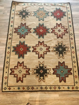 $100 • Buy Vintage Zapotec Wool 5x7 Rug