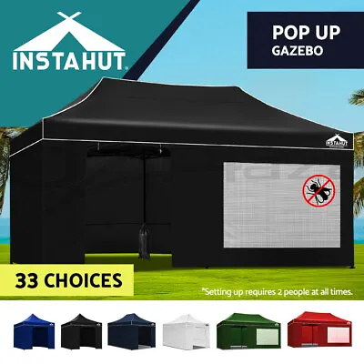 $214.95 • Buy Instahut Gazebo Pop Up Marquee 3x3 3x4.5 3x6 Outdoor Folding Wedding Tent Canopy