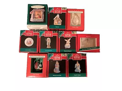 Lot Of 10 Hallmark Keepsake Miniature Ornaments Holy Night Theme All NIB • $35