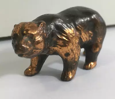 Vintage Miniature Bear Figurine - Metal Composition (1000973) • $26