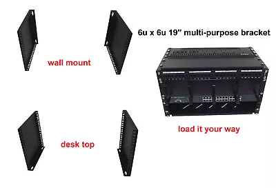 6U X 6U Rack Bracket. Wall Mounted Or Desktop Multi-Functional Design 19  Or 10  • £29