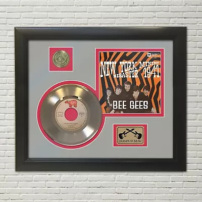 Bee Gees N. Y. Mining Disaster 1941 Framed Gold 45 Record Display • £142.44